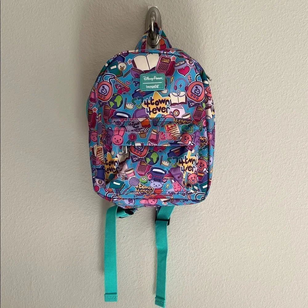 New Disney Parks Pixar Loungefly Turning Red 4*Town 4Ever mini backpack